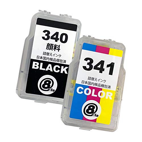 Amazon.co.jp: BC-340 (BK) + BC-341 (CL)【合計2本】最新 互換